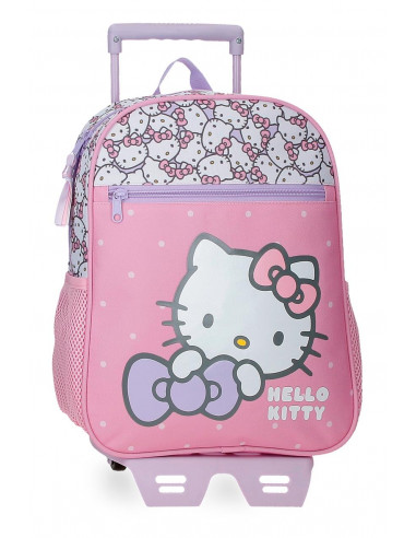 43922T1 MOCHILA ADAP 33CM. C/CARRO HELLO KITTY MY FAVOURITE